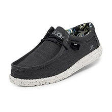 Load image into Gallery viewer, Hey Dude Men's Wally Stretch Black Size 13 | Men’s Shoes | Men's Lace Up Loafers | Comfortable &amp; Light-Weight
