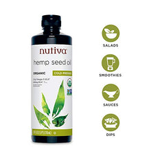 Load image into Gallery viewer, Nutiva Organic Cold-Pressed Unrefined Hemp Oil, 24 Ounce
