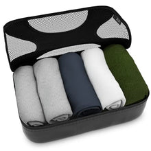 Load image into Gallery viewer, Shacke Pak - 5 Set Packing Cubes - Travel Organizers with Laundry Bag (Pure Black)
