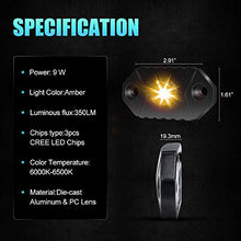 Load image into Gallery viewer, 4WDKING Amber LED Rock Lights, 2 Pods IP68 Waterproof Underbody Glow Trail Rig Lamp LED Neon Lights for Truck Jeep Off Road Truck Car Boat ATV SUV Motorcycle

