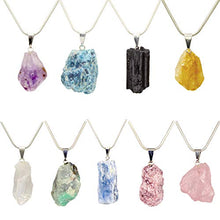 Load image into Gallery viewer, Buy 2 Get 1 FREE ~ Genuine Premium Quality Healing Raw Gemstone Pendant Necklace - Amethyst, Apatite, Citrine, Emerald, Kyanite, Lepidolite, Clear &amp; Rose Quartz, Tourmaline (Lepidolite)
