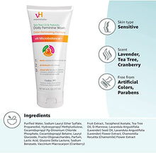 Load image into Gallery viewer, vH essentials, Ph Balanced Daily Feminine Wash, Tea Tree Oil &amp; Prebiotic, 6, Fl Oz, (Pack Of 1) 54306 Clear
