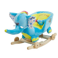 Load image into Gallery viewer, Livebest Baby Plush Rocking Horse Wooden Chair Rockers with Wheels,Seat Belt Kid Rocking Horse Chair/Outdoor Rocking Horse/Rocker/Animal Ride/Rocking Toy
