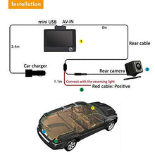 Load image into Gallery viewer, 1080P 170°Wide Angle,4" Dual Lens HD Car DVR Rearview Video Dash Cam Recorder Camera LCD Screen G-Sensor, WDR, Parking Monitor, Loop Recording, Motion Detection
