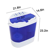 Load image into Gallery viewer, ROVSUN 10 LBS Portable Washing Machine with Twin Tub Electric Compact Mini Washer, Energy/Save Space, Laundry Spin Cycle w/Hose, Perfect for Home RV Camping Dorms College Room
