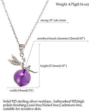 Load image into Gallery viewer, Jewever 925 Sterling Silver with Amethyst Crystals Fairy Pendant Necklaces for Women Reki Gemstones Jewelry Gift for Women Chain 18"

