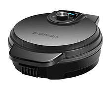 Load image into Gallery viewer, Chefman Anti-Overflow Belgian Waffle Maker w/ Shade Selector, Temperature Control, Mess Free Moat, Round Iron w/ Nonstick Plates &amp; Cool Touch Handle, Measuring Cup Included, Black
