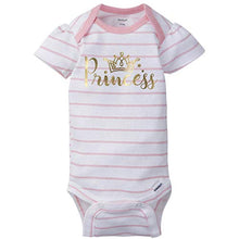 Load image into Gallery viewer, GERBER Baby Girls' 5-Pack Variety Onesies Bodysuits, Princess Arrival, Newborn
