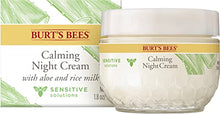 Load image into Gallery viewer, Face Cream, Burt's Bees Night Facial Lotion for Sensitive Skin, Natural Skin Care, 1.8 Ounce (Packaging May Vary)
