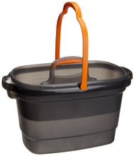 Load image into Gallery viewer, Casabella Rectangular Storage Caddy, Graphite, 4 gallons - 62441,Orange and Graphite
