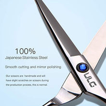 Load image into Gallery viewer, Hair Cutting Scissors Shears Professional Barber ULG 6.5 inch Hairdressing Regular Scissor Salon Razor Edge Hair Cutting Shear Japanese Stainless Steel with Detachable Finger Inserts
