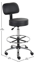 Load image into Gallery viewer, Boss Office Products B16245-BK Be Well Medical Spa Drafting Stool with Back,  Black
