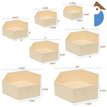 Load image into Gallery viewer, Wooden Hexagon Floating Shelves with Backs, Set of 7, Unfinished for Crafts and DIY Wall Décor: Modern, Geometric, Rustic, or Honeycomb, by Woodpeckers
