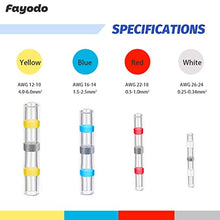 Load image into Gallery viewer, FAYODO 250 PCS Solder Seal Wire Connectors,Heat Shrink Butt Connectors,Insulated Waterproof Electrical Terminals Kit for Marine Automotive Motorcycle Wiring,Butt Splice Wire Connectors
