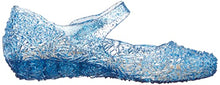 Load image into Gallery viewer, Frozen Inspired Elsa Costumes Flats Shoes, Snow Queen Princess Birthday Sandals for Little Girls, Toddler or Kids US Size 8 Blue
