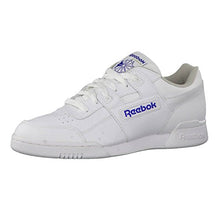 Load image into Gallery viewer, Reebok Men's Workout Plus Sneaker, White/Royal, 11 M US
