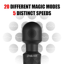 Load image into Gallery viewer, Powerful Viberate Massager with 20 Vibration Modes, Whisper Quiet, Waterproof, Handheld, Cordless for Neck Shoulder Back Body Massage, Sports Recovery &amp; Muscle Aches (Black Smoke)

