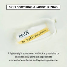 Load image into Gallery viewer, [DearKlairs] All Day Airy Sunscreen SPF 50+ PA++++, No White Cast, Essential Oil-Free, Non Sticky, Non comedogenic, Easy washable, No eye irritation
