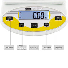 Load image into Gallery viewer, CGOLDENWALL High Precision Lab Digital Scale Analytical Electronic Balance Laboratory Lab Scale Precision Jewelry Scales Kitchen Precision Weighing Electronic Scales 0.01g Calibrated (1000g, 0.01g)

