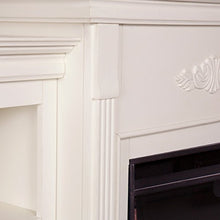 Load image into Gallery viewer, SEI Furniture Tennyson Electric Bookcases Fireplace, Ivory
