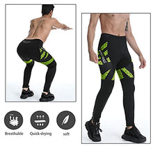 Load image into Gallery viewer, FEIXIANG Men's Thermal Cycling Pants, Winter Bike Fleece Lined Tights 4D Padded Cold Weather Outdoor Biking Bicycle Leggings (Green, XX-Large)
