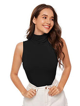 Load image into Gallery viewer, Verdusa Women's Sleeveless High Turtle Neck Fitted Tops Pink XL
