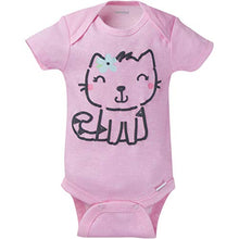 Load image into Gallery viewer, Onesies Brand Girls' Standard 8-Pack Short Sleeve Printed Bodysuits, Cuddly Cats &amp; Flowers, 6-9 Months
