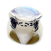 Load image into Gallery viewer, 55Carat Natural Rainbow Moonstone Ring for Men 925 Silver Birthstone Handmade US 4,5,6,7,8,9,10,11,12
