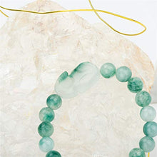 Load image into Gallery viewer, Fengshui Wealth Prosperity Jade Bracelet for Women Men 10mm Bead with Pi Xiu/Pi Yao Attract Wealth and Good Luck Dark Green
