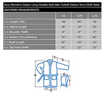 Load image into Gallery viewer, Arus Women's Hooded Classic Full Length Bathrobe Turkish Cotton Ankle Long Robe (XS,Latte)
