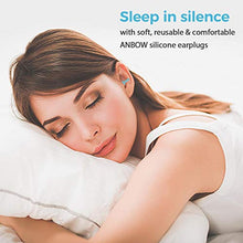 Load image into Gallery viewer, ANBOW Ear Plugs for Sleeping Noise Cancelling. Reusable Silicone Earplugs. Custom Fit - Noise Reduction for Sleeping, Concerts, Work &amp; Swimming. Adjustable to Ear Size. 3 Pairs + Travel Pouch
