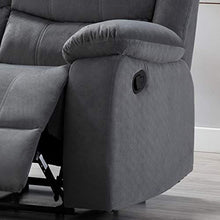 Load image into Gallery viewer, AC Pacific 2-Piece Reclining Living Room Upholstered Sofa, Set with 4, Sofa &amp; Loveseat, Grey
