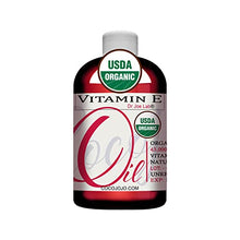 Load image into Gallery viewer, Organic Vitamin E Oil - USDA Certified 100% Natural, 43,000 IU Non-GMO Vegan Cruelty-Free Bulk For Face Skin Hair Body Nails Cuticles Locs - Hydrating Nourishing Moisturizing Packaging May Vary (8 oz)
