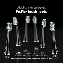 Load image into Gallery viewer, AquaSonic Black Series PRO – Ultra Whitening Toothbrush w UV Sanitizing Base – 4 Modes &amp; Smart Timers – UV Sanitizing &amp; Charging Travel Case – UltraSonic Electric Tooth Brush – 6 Proflex Brush Heads
