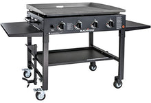 Load image into Gallery viewer, Blackstone 1554 Cooking 4 Burner Flat Top Gas Propane Fuelled Restaurant Grade Professional Outdoor Side Shelf, 36 Inch, Grill Griddle Station
