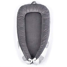 Load image into Gallery viewer, Portable Crib Baby Portable Lounger Infant Bassinet Reversible Co Sleeping Cribs for Bedroom/Travel (Gray)…
