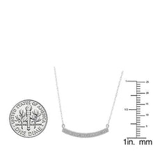 Load image into Gallery viewer, Dazzlingrock Collection 0.10 Carat (ctw) Round White Diamond Ladies Bar Shape Fashion Pendant 1/10 CT, 14K White Gold
