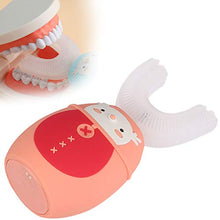 Load image into Gallery viewer, Electric Toothbrush Silicone U-shaped Head Toothbrush Children Automatic Sonic Electronic Toothbrush Oral Care Tools Three Gears Whole Body Washing Design for Children(ORANGE)
