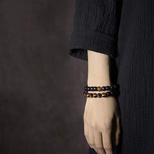 Load image into Gallery viewer, L&amp;C Feng Shui Black Obsidian Wealth Bracelet - Tiger Eye Mens Bracelets Crystal Bring Luck Prosperity Stretch Beaded Bracelet for Women Anxiety Bracelet Oil Diffuser Couples Bracelets (Tiger Eye-8mm)
