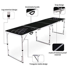 Load image into Gallery viewer, Wodesid 8FT Portable Beer Pong Tables with Carrying Handle Tailgate Desk Lightweight Adjustable Height Aluminum Folding Flip Cup Table for Indoor Outdoor, Picnic Party Camping (2.4m Games Table)
