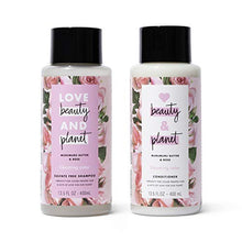 Load image into Gallery viewer, Love Beauty and Planet Shampoo &amp; Conditioner for Color-Treated Hair Murumuru Butter &amp; Rose Shampoo and Conditioner Silicone Free, Paraben Free and Vegan, White, 13.5 oz 2 Count
