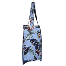 Load image into Gallery viewer, Canvas Tote Bags - Reusable Grocery Bag - Printed Cotton Shopping Bag - Eco Friendly Super Strong Reusable Washable Bags 19x16.5 Inches LT BLUE LEAFs, 12.5 Inch Handle
