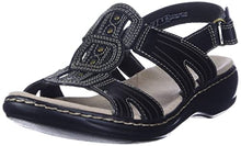 Load image into Gallery viewer, Clarks Women's Leisa Vine Platform, Black Leather, 7 Medium US
