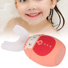 Load image into Gallery viewer, Electric Toothbrush Silicone U-shaped Head Toothbrush Children Automatic Sonic Electronic Toothbrush Oral Care Tools Three Gears Whole Body Washing Design for Children(ORANGE)

