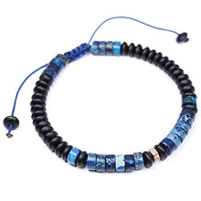 Load image into Gallery viewer, Imperial Jasper and Black Onyx Bracelet with Golden Hematite, Protection Bracelet, Power Bracelet, Anxiety Stress Relief, Anxiety Relief, Crystal Bracelet, Jasper Bracelet, Balancing Bracelet
