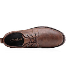 Load image into Gallery viewer, COSIDRAM Mens Oxfords Casual Dress Shoes Business Office Classic Modern Leather Shoes for Gentleman Formal Brown 9.5

