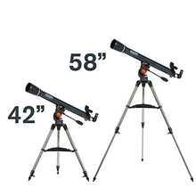 Load image into Gallery viewer, Celestron - AstroMaster 70AZ Telescope - Refractor Telescope - Fully Coated Glass Optics - Adjustable Height Tripod – BONUS Astronomy Software Package
