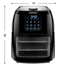 Load image into Gallery viewer, Chefman 6.3 Quart Digital Air Fryer+ Rotisserie, Dehydrator, Convection Oven, 8 Presets to Air Fry, Roast, Dehydrate, Bake &amp; More, BPA-Free, Auto Shut-Off, Accessories Included, XL Family Size, Black
