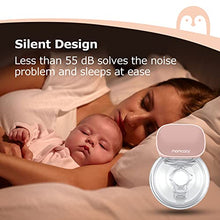 Load image into Gallery viewer, Momcozy Double Wearable Breast Pump, Low Noise&amp; Hands-Free Breast Pump, Portable 2pcs Electric Breast Pump with 2 Mode &amp; 5 Levels- 24mm Pink
