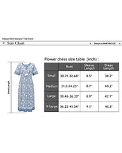 Load image into Gallery viewer, Arach&amp;Cloz Women's Boho Tie Neck Printed Short Sleeve Floral Summer Loose Tassels Casual Midi Dress with Pockets (Floral02,XL)
